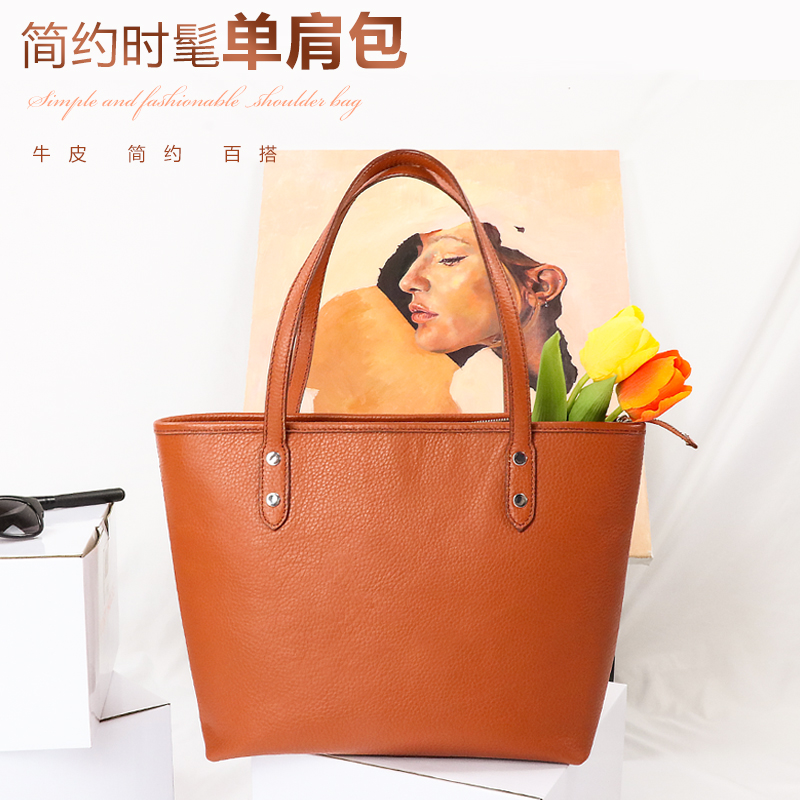 新品女士手工头层牛皮包