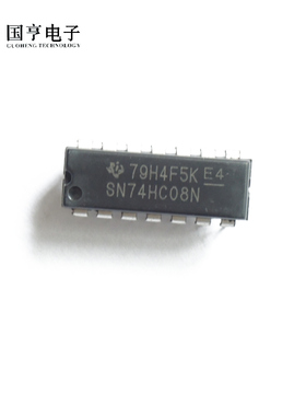 直插 74HC08 DIP-14 四二输入与门