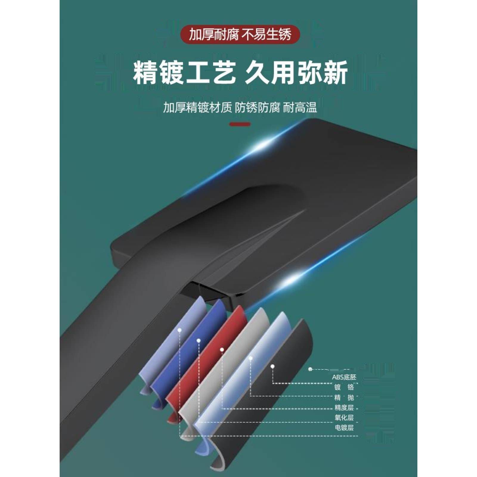 日本进口增压花洒喷头方