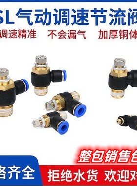 整包销售节流阀调速阀SL8-02SL10-04SC8-02SC8-03气动调速阀
