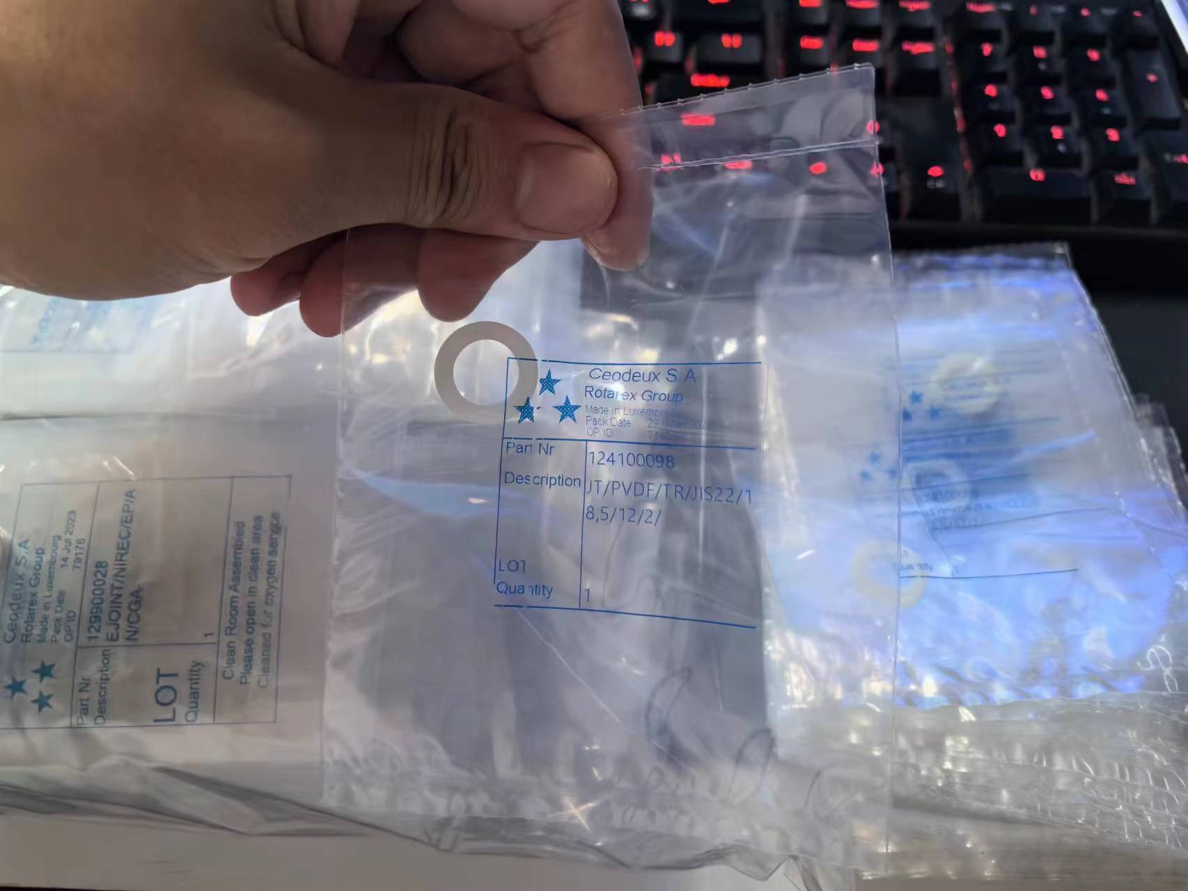 法国罗达莱克斯rotarex--原装氟垫片 DISS 钢瓶垫片 JIS22