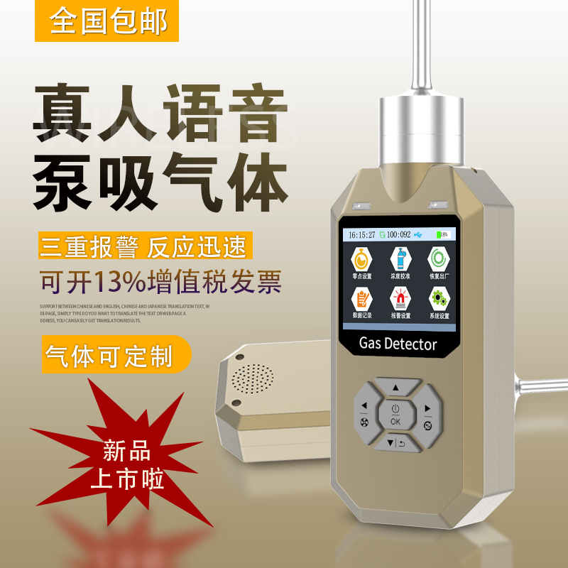 便携泵吸式臭氧可燃氨气氧氮气氩气硫化氢气六氟化硫检测仪检漏仪