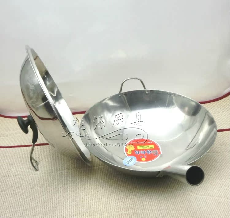 康磊单把不锈钢炒锅食堂