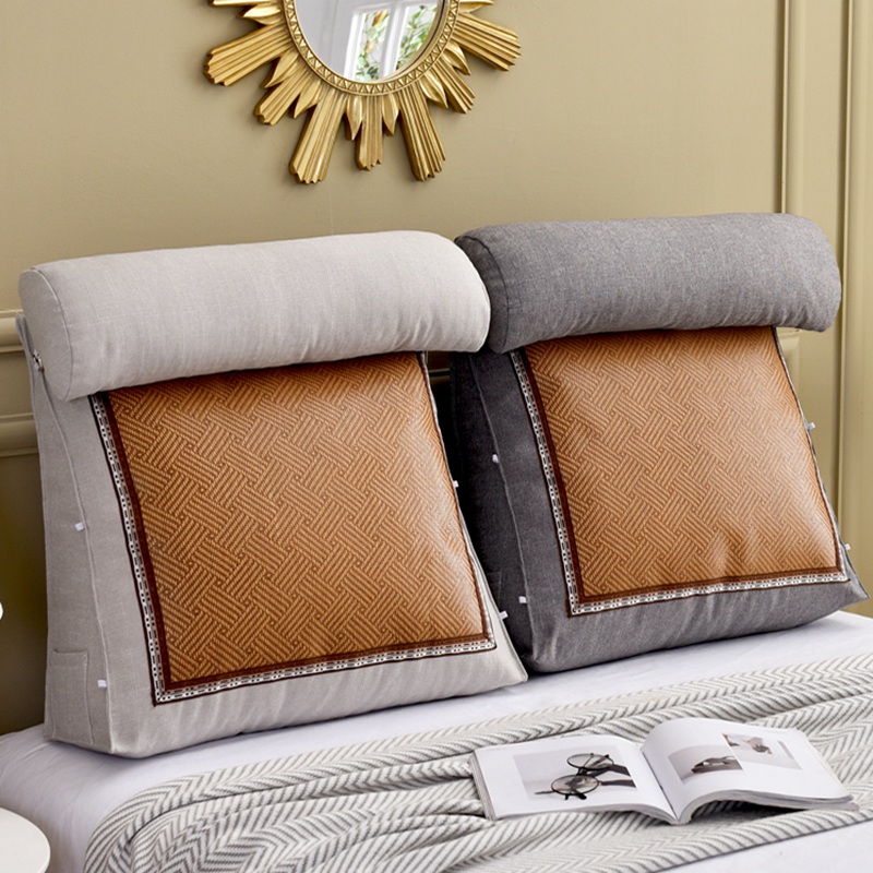 夏凉藤席大靠垫床头靠夏季沙发靠背枕三角护腰枕榻榻米床上背靠枕