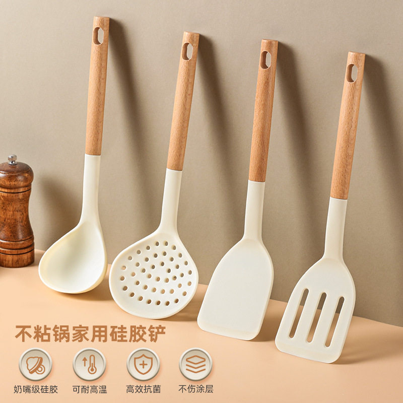 硅胶铲子家用炒勺子不粘锅家用炒菜铲子锅铲耐高温食品级厨具套装