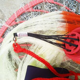 全开新款钢拉丝大飞盘式撒网链条网加重铁链网手抛网超重易撒网