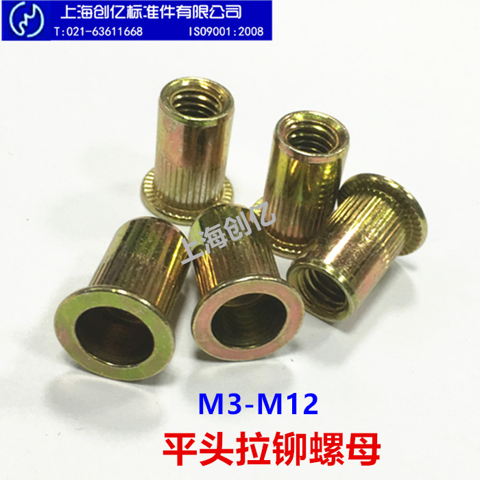 促销平头拉铆螺母条纹竖