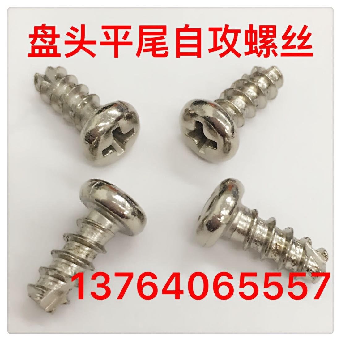 镀镍盘头平尾割自攻螺丝