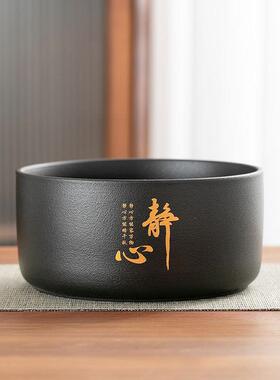 黑陶茶洗家用中式笔桶渣