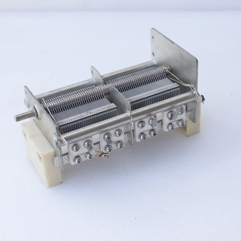 高Q值拆机2*28PF-1110PF两双联可调可变电容器带底座天调制作DIY