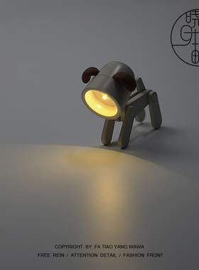 日本ZGP狗狗装饰台灯卧室床头灯书桌氛围小夜灯创意生日礼物摆件