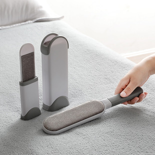 抽拉式毛呢大衣静电刷双面羊绒去毛球刷毛器衣除毛多功能除尘神器