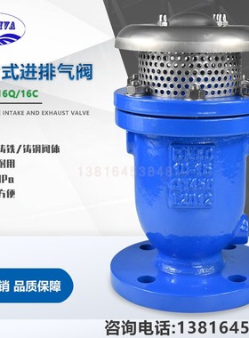 CARX-16Q 球墨铸铁复合式自动进排气阀铸钢复合式法兰连接排气阀