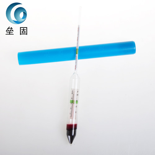 海水密度计1.000-1.040（附温型) 盐度计 比重计  玻璃浮标比重计