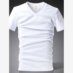 Men's Short Sleeved Tees Man Casual T Shirts 男士冰瓷棉T恤衫