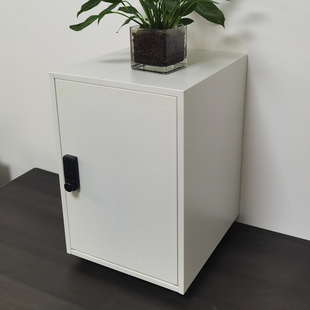 办公室钢制文件柜密码锁单门铁皮柜储物柜矮柜桌下收纳带锁小柜子