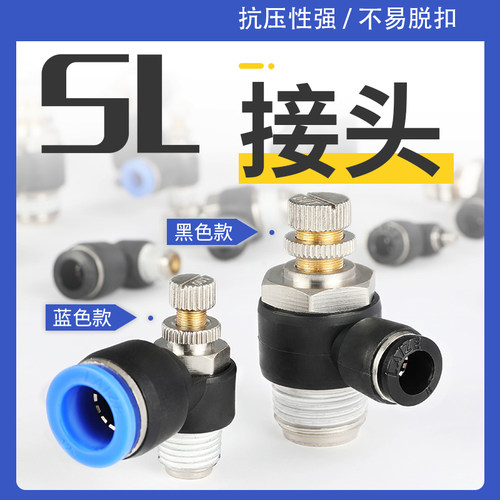 接头气动管快速节流阀调