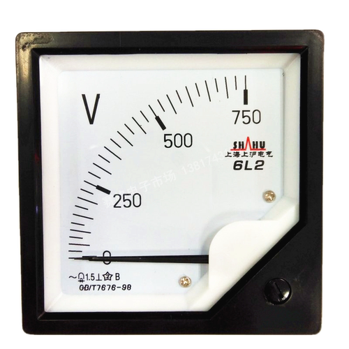 6L2 750V 交流电压表 800V 指针式直接 AC750V 1000V 80*80mm开柜