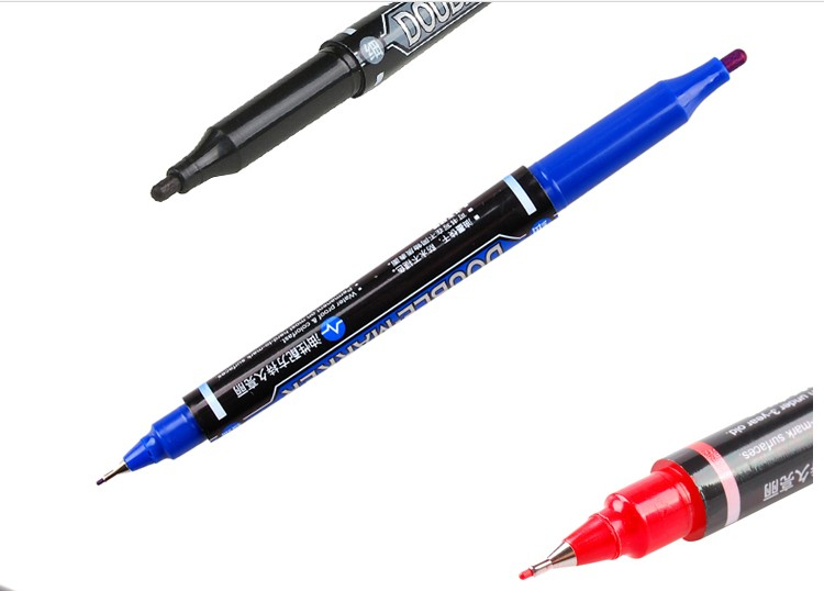 正品晨光小双头油性记号