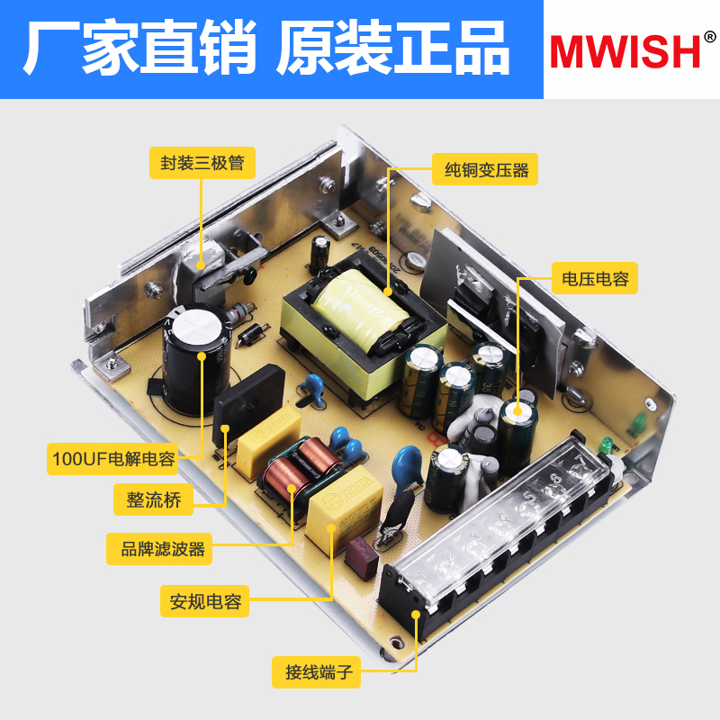 明纬小体积直流驱动器灯