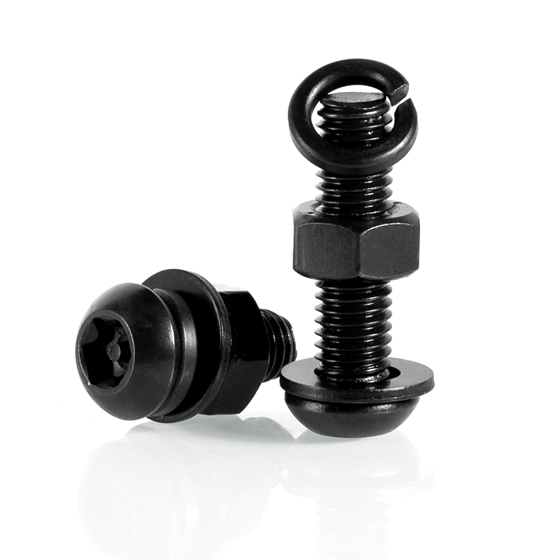 黑色盘头梅花防盗螺丝母