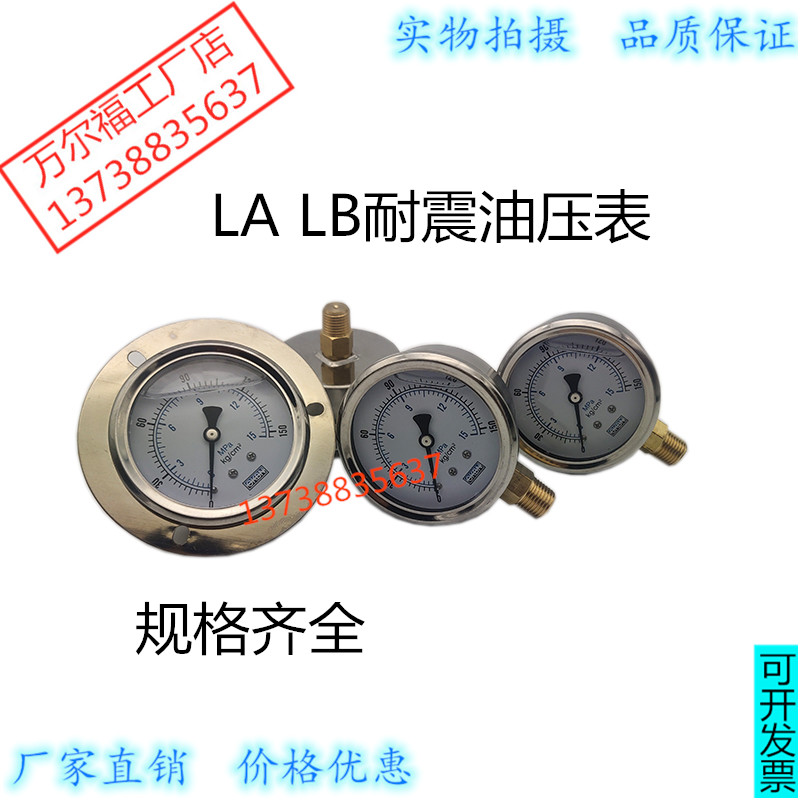 耐震径向压力表油轴背接