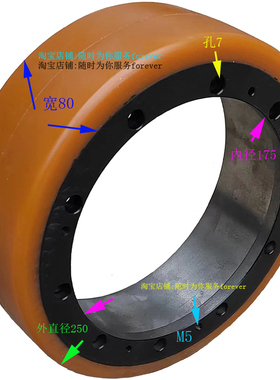 佳力电动车驱动轮转向轮子250*80-175 JIALIFT方向轮轱辘后轮胎