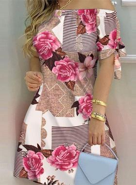 Offe ShoulderMini Drss Woenm Fashion Summer S80116exy Dr ess