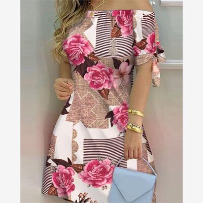 Offe ShoulderMini Drss Woenm Fashion Summer S80116exy Dr ess