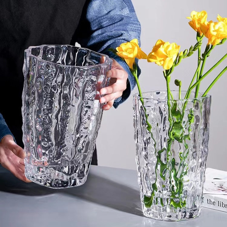 北欧冰川宽口玻璃花瓶ins风高颜值雪柳玫瑰鲜花客厅餐桌插花摆件,橡塑材料及制品,其他塑料制品,淘宝优惠券,粉丝福利购,淘宝优惠卷