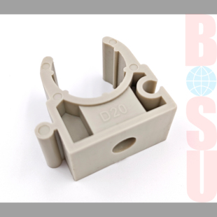 PPR管卡PPH管箍BOSU耐酸碱U型管卡管夹PP管托米黄色热熔卡箍排卡