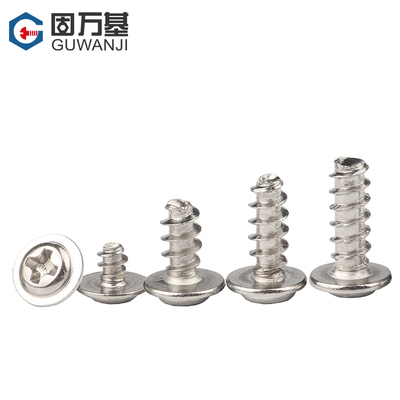 不锈钢十字圆头带垫平尾