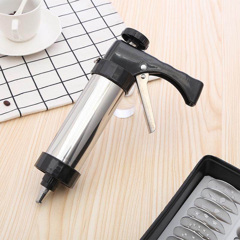 不锈钢裱花嘴枪曲奇饼干制作模具枪蛋糕奶油挤花机曲奇枪挤压器