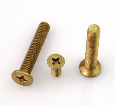 M10 铜螺丝 GB819铜平头机牙螺丝 平机螺丝 沉头螺钉