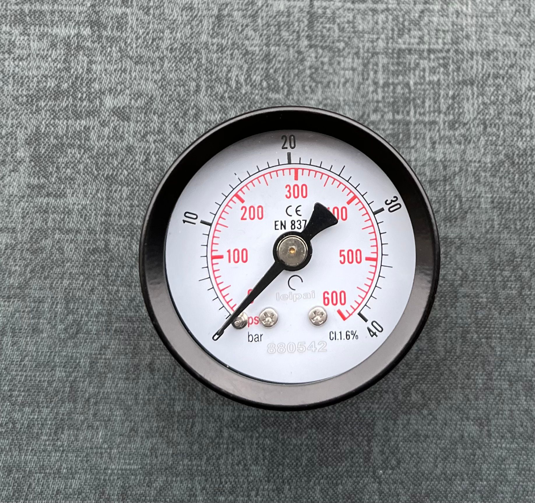 轴向压力表 40bar 600psi气压表 4MPA 水压表 直径40mm EN837.1