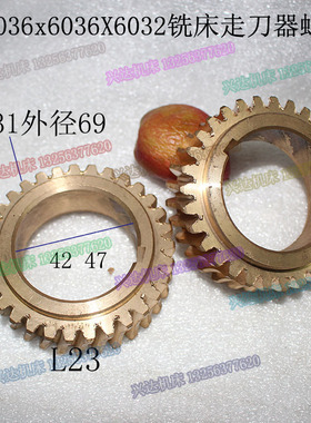 鲁南威达ZX6350DX6036X5036X6332铣床走刀器蜗轮z31内孔42L23键6