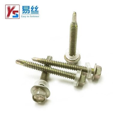 外六角钻尾法兰带垫自攻