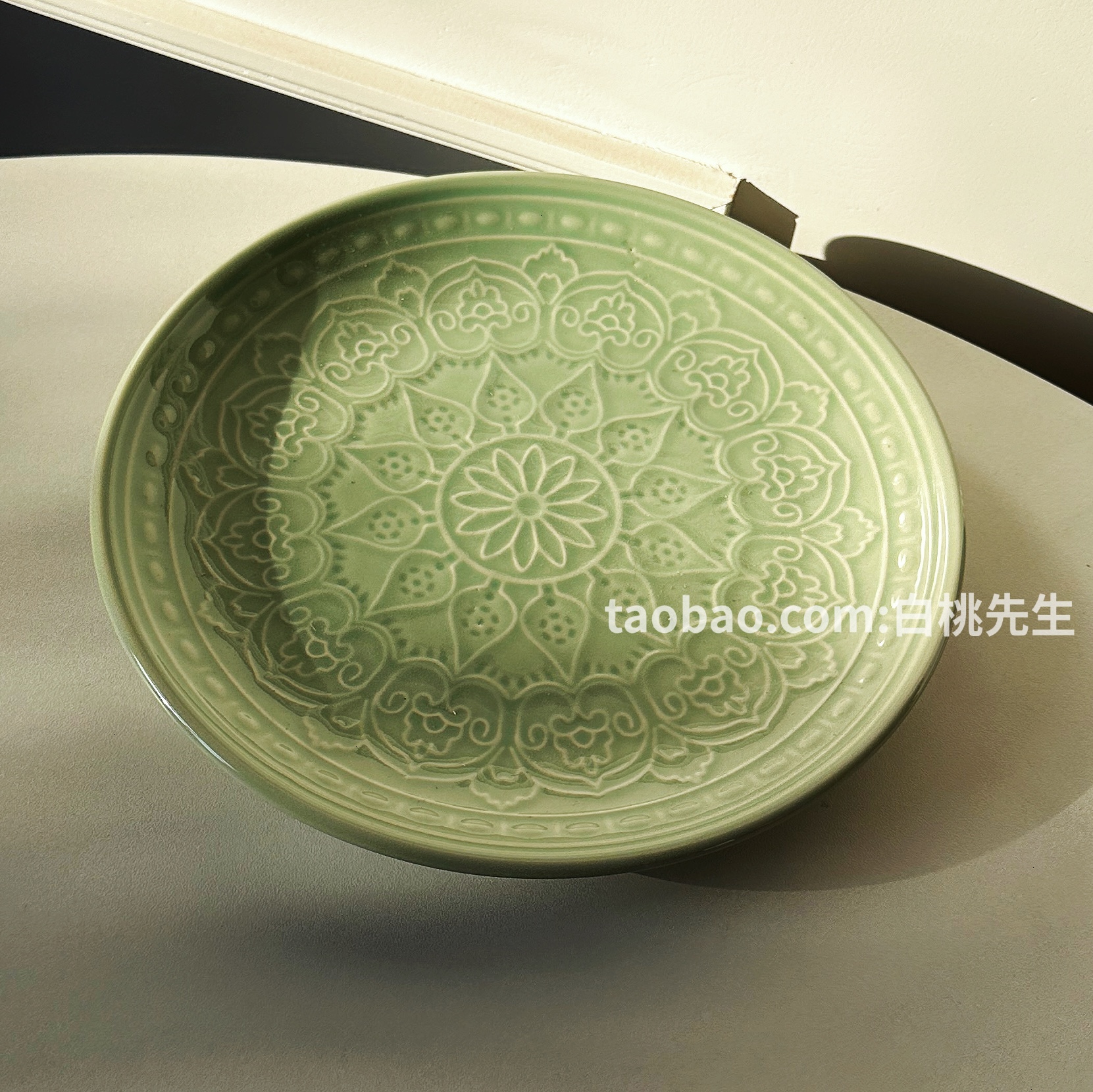 浮雕复古工艺INS风陶瓷餐具个性中式仿古波西米亚高级艺术盘子