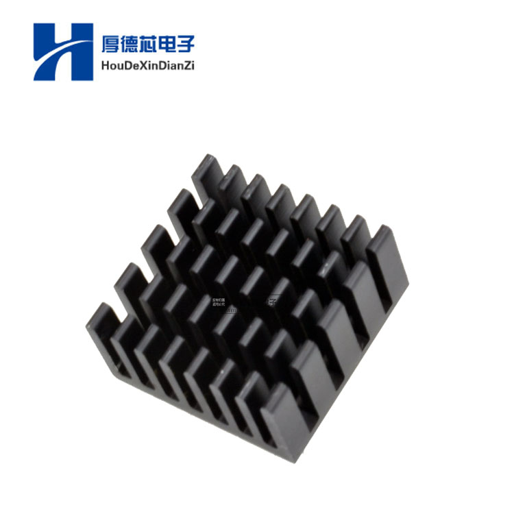散热片 20*20*10MM（黑色开槽）优质散热片 5PCS