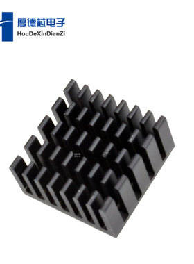 散热片 20*20*10MM（黑色开槽）优质散热片 5PCS