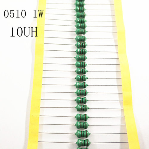 0510直插电感 1W 色环电感 10UH 50个 AL0510-100K 包邮