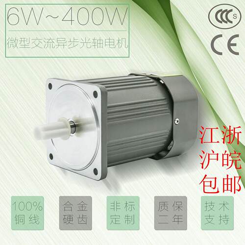 6~400W 220 380V微型交流异步光轴电机调速定速控制刹车正反马达