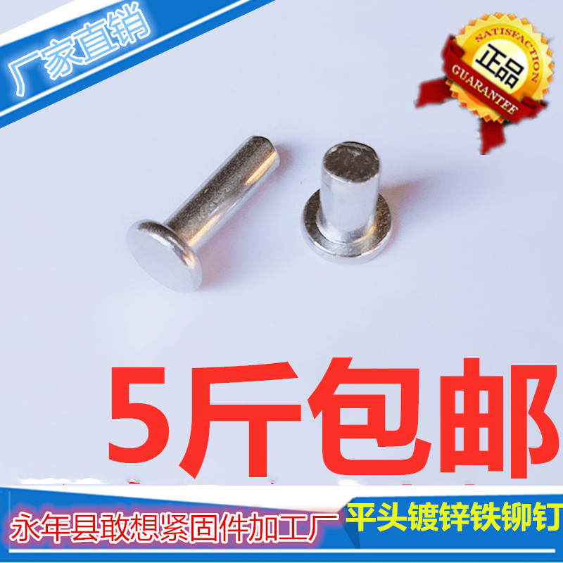 平头实心铁铆钉镀锌敲击
