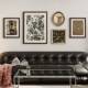 复古沙发背景墙画小众艺术餐厅组合挂画 饰画美式 法式 中古风客厅装