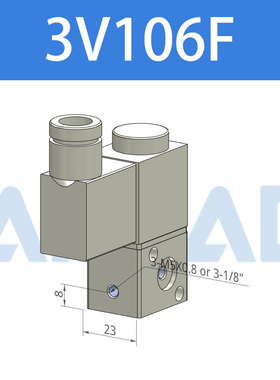 新款二位三通电磁阀3V1-06/M5 A/B直动式常闭型换向阀 220V/2现货