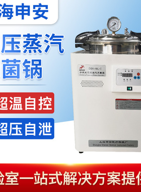 上海申安DSX-18L/LDZX-30/50L灭菌器实验室高压消毒锅压力灭菌锅