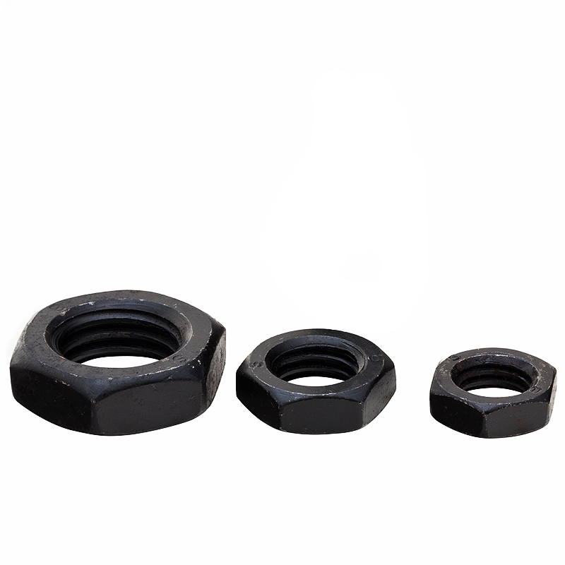 8.8级GB6173细牙黑高强薄螺母细牙螺母M8M10M12M14M16M20M24-M56