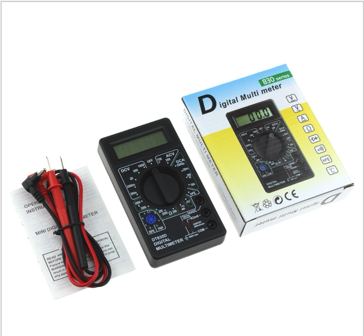dt830b数字万用表 万能表 测电压 电阻 二极管三极管 表笔