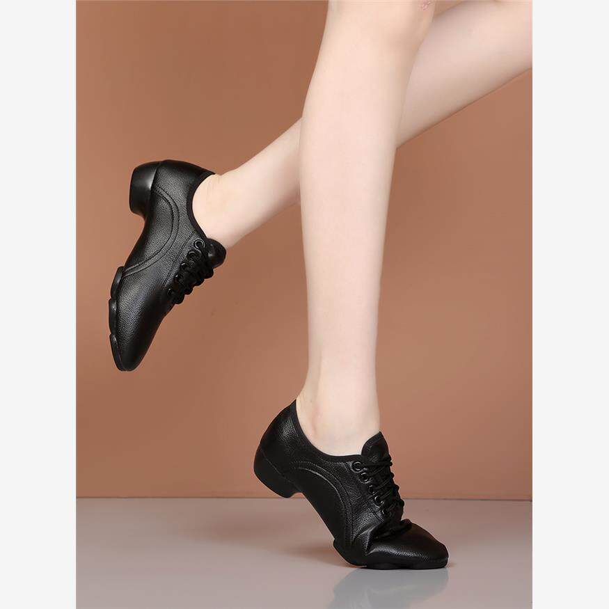 女士低跟拉丁舞鞋真皮软底舞蹈鞋形体成人教师交谊舞鞋广场跳舞鞋