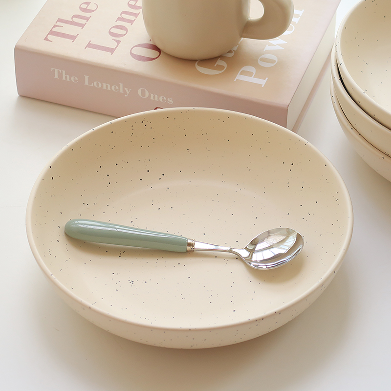 岩井成器日式陶瓷泼墨盘